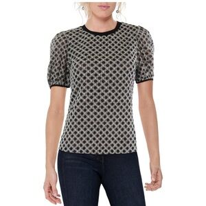 Gracia Women’s Short Sleeve Blouse Black Medium